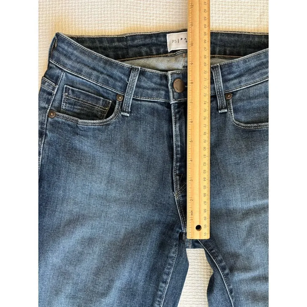 Parker Smith Jeans Women 25 Dark Wash Raw Hem Cropped Straight Leg Preppy Staple